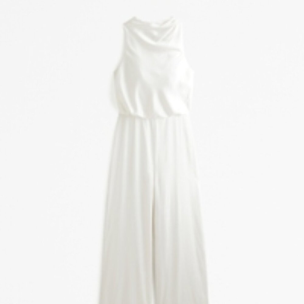 Abercrombie and Fitch High Neck Draped Jumpsuit
